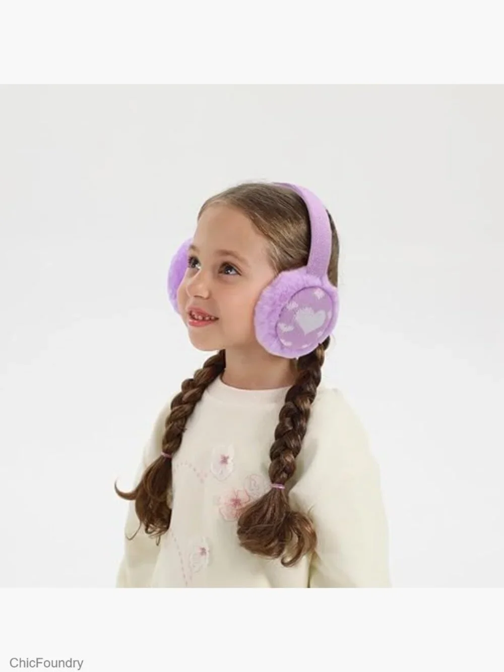 Kids Winter Earmuff and Gloves Set Plush Fleece Warm Snow Accessories 3-15